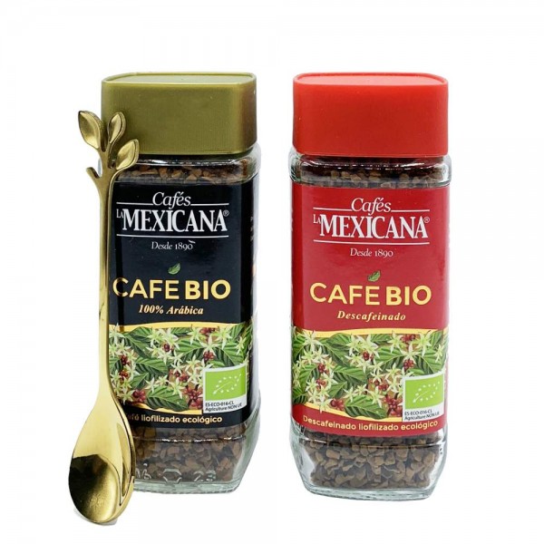 Pack Regalo Café BIO Soluble Natural y Descafeinado