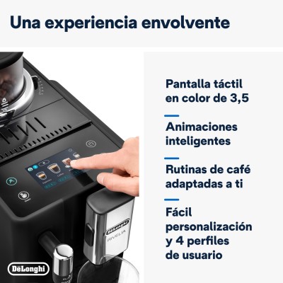 Cafetera De'Longhi Rivelia Negro en Cafés La Mexicana
