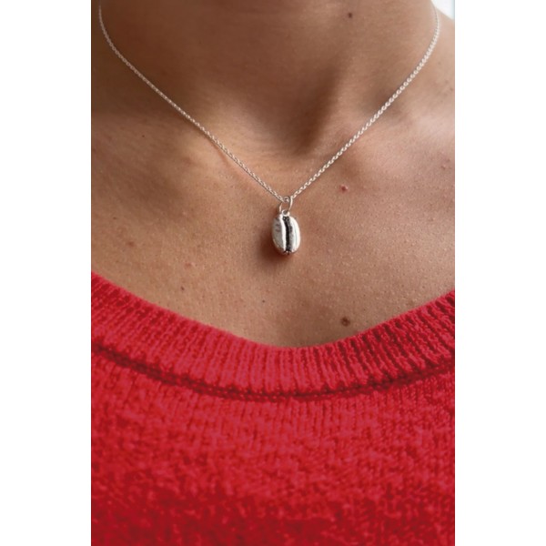 Collar Grano de Café Plata de ley en Cafés La Mexicana