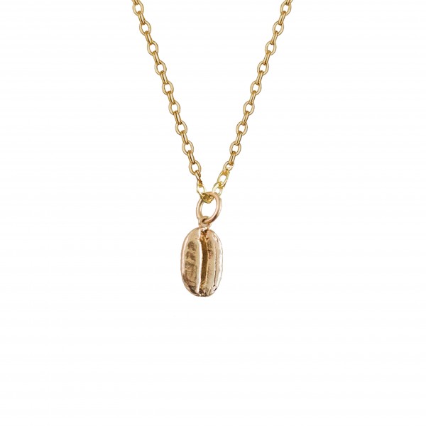 Collar Grano de Café bañado en oro 18k en Cafés La Mexicana