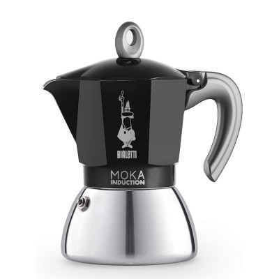 Cafetera Moka Inducción 4 Tazas Negra Bialetti en Cafés La Mexicana