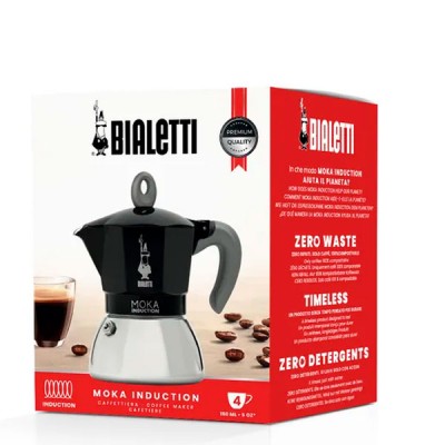 Cafetera Moka Inducción 4 Tazas Negra Bialetti en Cafés La Mexicana