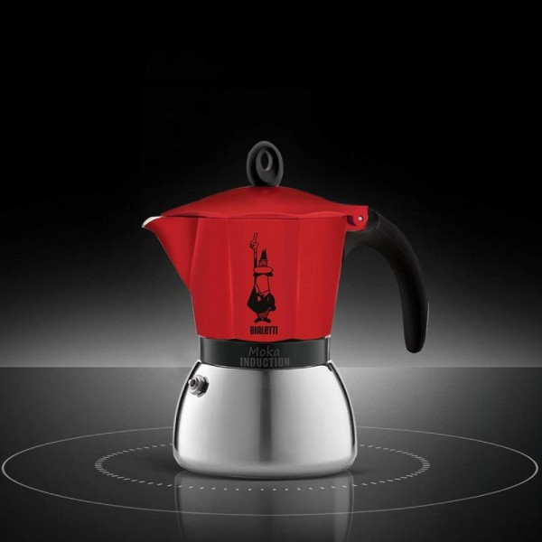 Cafetera Moka Inducción 4 Tazas Roja Bialetti en Cafés La Mexicana