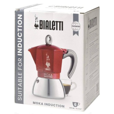 Cafetera Moka Inducción 6 Tazas Roja Bialetti Cafetera Moka Inducción 6 Tazas Roja Bialetti en Cafés La Mexicana