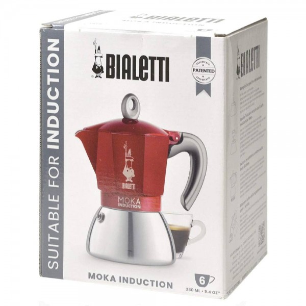 Cafetera Moka Inducción 6 Tazas Roja Bialetti Cafetera Moka Inducción 6 Tazas Roja Bialetti en Cafés La Mexicana