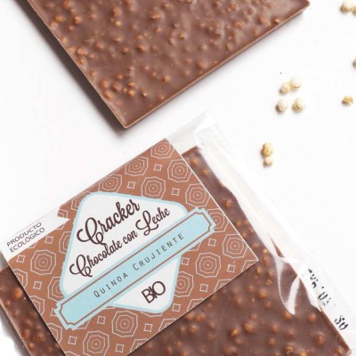 Chocolatina Cracker Bio De Chocolate Con Leche Crujiente en Cafés La Mexicana