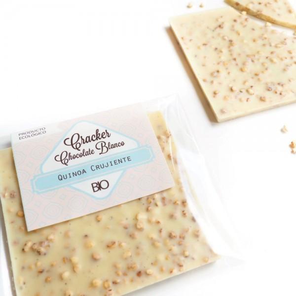 Chocolatina Cracker Bio De Chocolate Blanco Crujiente en Cafés La Mexicana