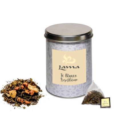 Té Blanco Fresa Y Plátano | Pirámides En Lata en Cafés La Mexicana