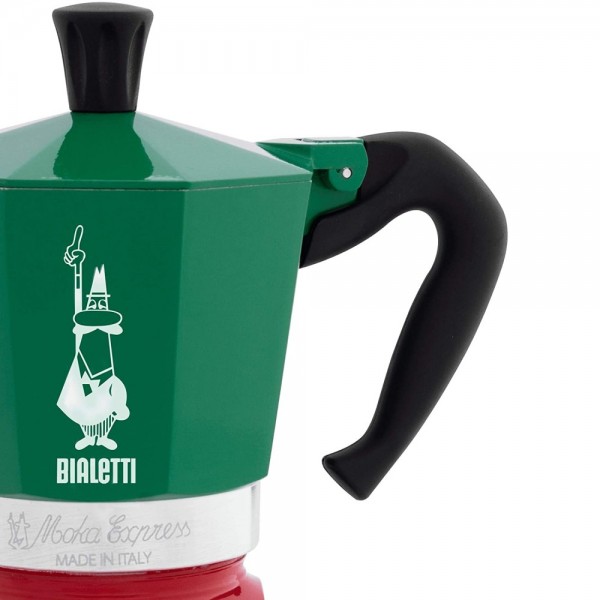 Cafetera Italiana Moka Express Verde-Rojo 3 Tazas Bialetti Cafetera Italiana Moka Express Verde-Rojo 3 Tazas Bialetti en Cafés La Mexicana
