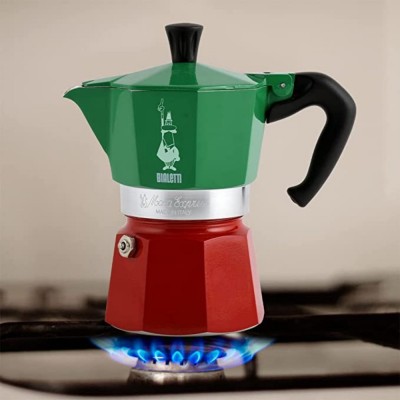 Cafetera Italiana Moka Express Verde-Rojo 3 Tazas Bialetti Cafetera Italiana Moka Express Verde-Rojo 3 Tazas Bialetti en Cafés La Mexicana