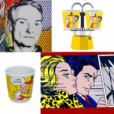 Cafetera Set Mini Express Lichtenstein Amarilla Bialetti en Cafés La Mexicana