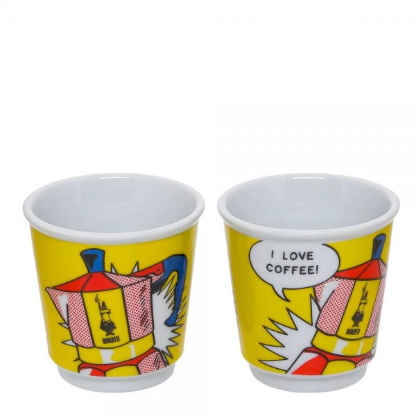 Cafetera Set Mini Express Lichtenstein Amarilla Bialetti en Cafés La Mexicana