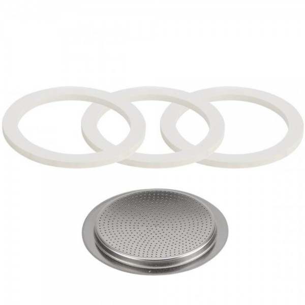 Recambio De Filtro Y Junta De Goma Para Bialetti Express 3 - 4 Tazas en Cafés La Mexicana