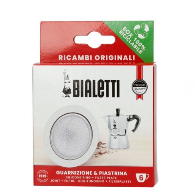 Recambio De Filtro Y Junta De Goma Para Bialetti 6 Tazas Recambio De Filtro Y Junta De Goma Para Bialetti 6 Tazas en Cafés La Mexicana