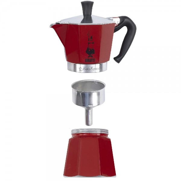 Cafetera Italiana Moka Express Roja 6 Tazas BIALETTI