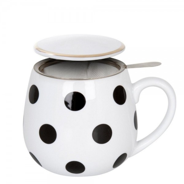 Taza Lunares para Té con Filtro