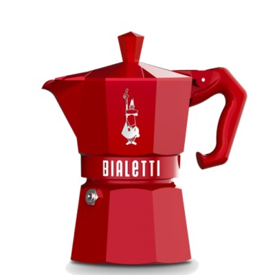 Cafetera italiana Moka Exclusive 3 Tazas Rojo  Bialetti en Cafés La Mexicana