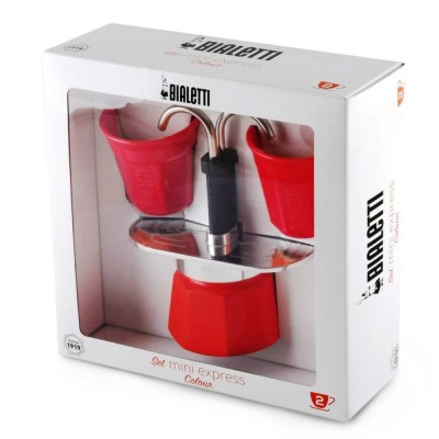 Cafetera Set Mini Express Roja Bialetti en Cafés La Mexicana