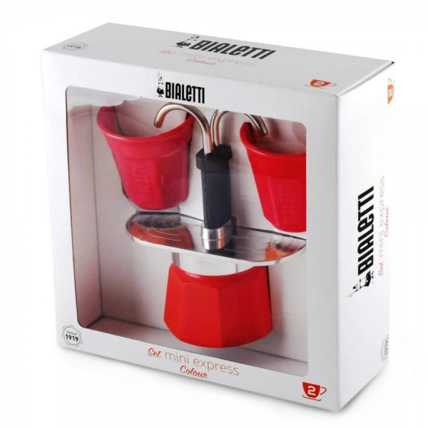 Cafetera Set Mini Express Roja Bialetti en Cafés La Mexicana