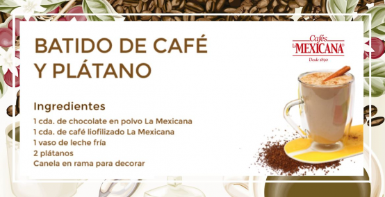 Batido de café y plátano