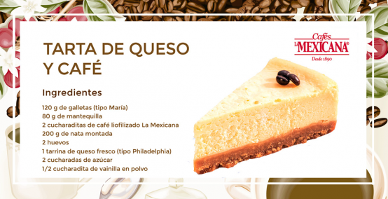 Tarta de queso y café