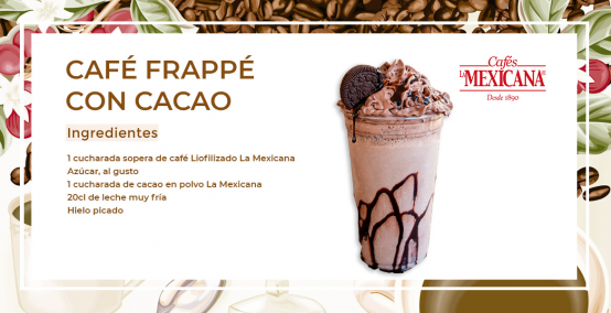 Receta de café frappé con cacao