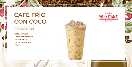 RECETA: Café frío con coco