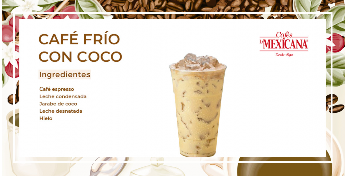 RECETA: Café frío con coco