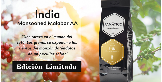 Nuevo Café Edición Limitada. India Monsooned Malabar AA.