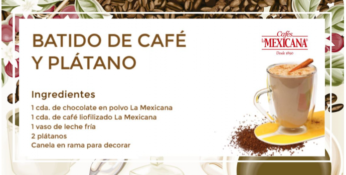 Batido de café y plátano